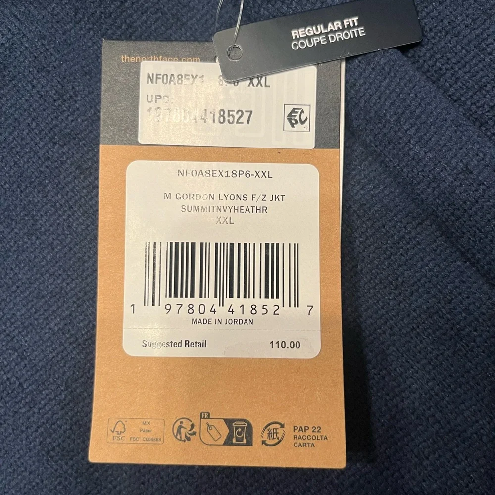 NWT North Face Men’s Gordon Lyons Full Zip Jacket